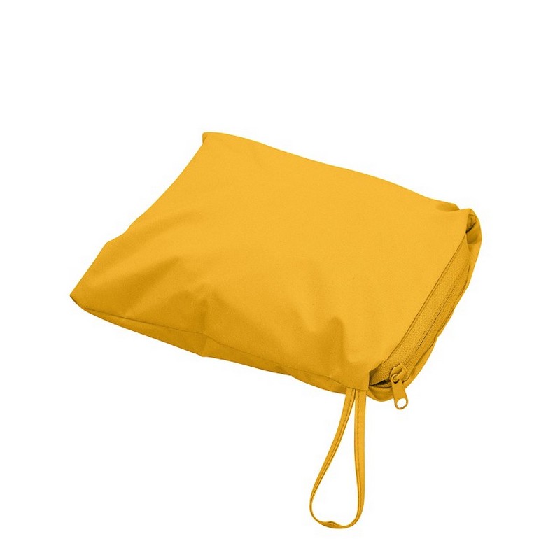 Poncho impermeabile giallo decorato con leone per bambini, facile da richiudere e da pulire